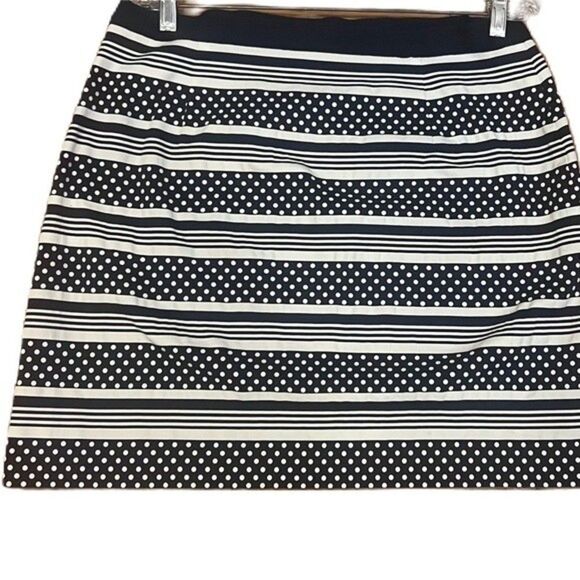 VINEYARD VINES Mini SKIRT FAIRWAY Blue and White POLKA DOT STRIPE SIZE 12 - Picture 1 of 6